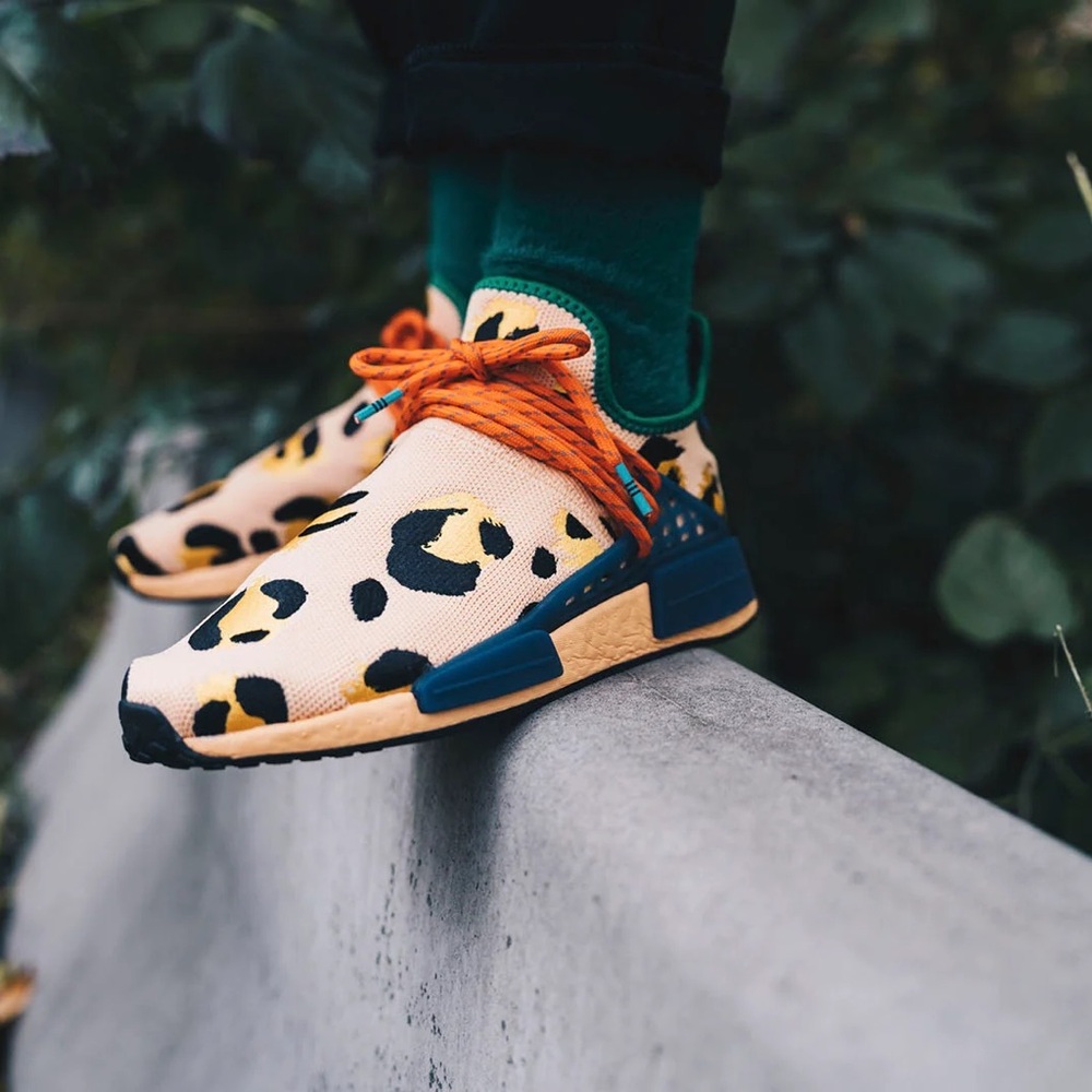 Pharrell x Adidas NMD Hu Animal Print Pulse Amber Sneakers - Picture 5 of 14